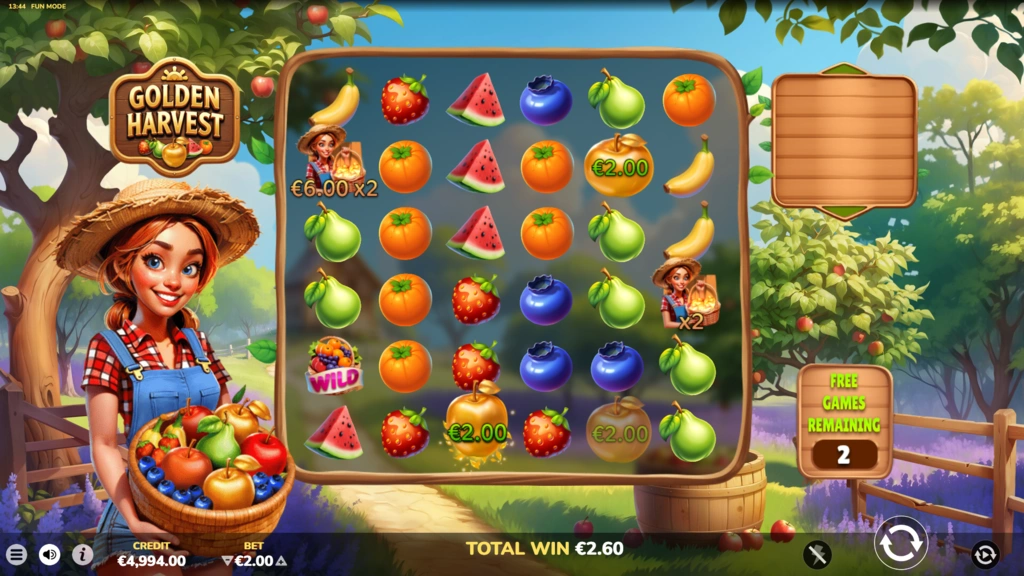 Golden Harvest - Cash Collect feature in Free Spins